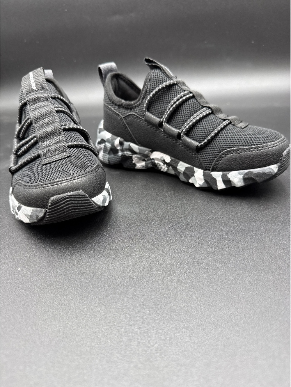 Skechers Elite Sport Tread Kids 12 Black Camo Sneakers New
